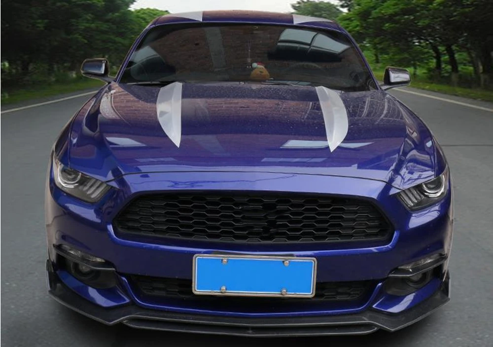 Front Bumper Side Air Intake Vent Trim For Ford Mustang 2015-2017 MD Style Car Fog Lamp Cover Splitter Lip Guard Plate Spoiler
