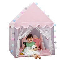 Large Kids Tents Tipi Baby Play House Child Toy Tent 1.35M Wigwam Folding Girls Pink Princess Castle Child Room Decor 