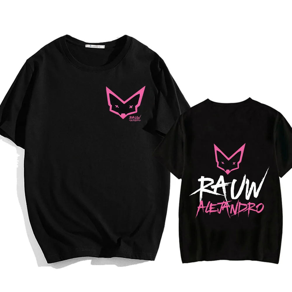 Rauw Alejandro T Shirt Cartoon Print Kawaii Gothic Tee-Shirt Short Sleeve 100% Cotton O-Neck Tshirt Ropa De Mujer Retro Clothes