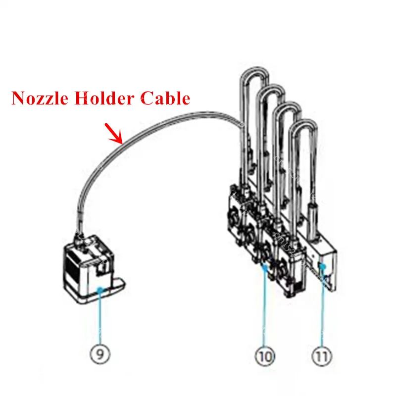 Original Düsenhalter Kabelbaum Extruderhalterung C-Kabel für Flashforge Creator 5 / Creator 5 Pro 3D-Druckerteile – Detail 1