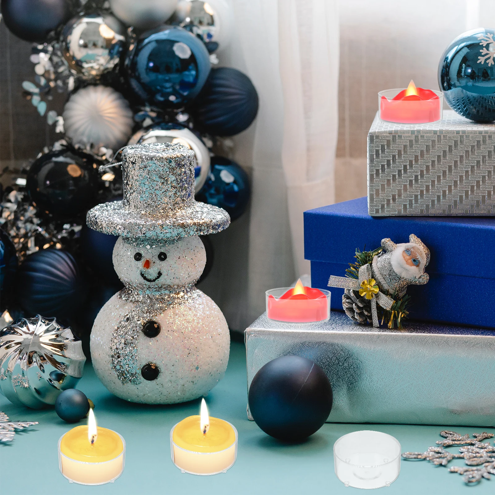 100 Pcs Holders Votive Cup Clear Plastic Tealight Cups Vessels Bulk Taper