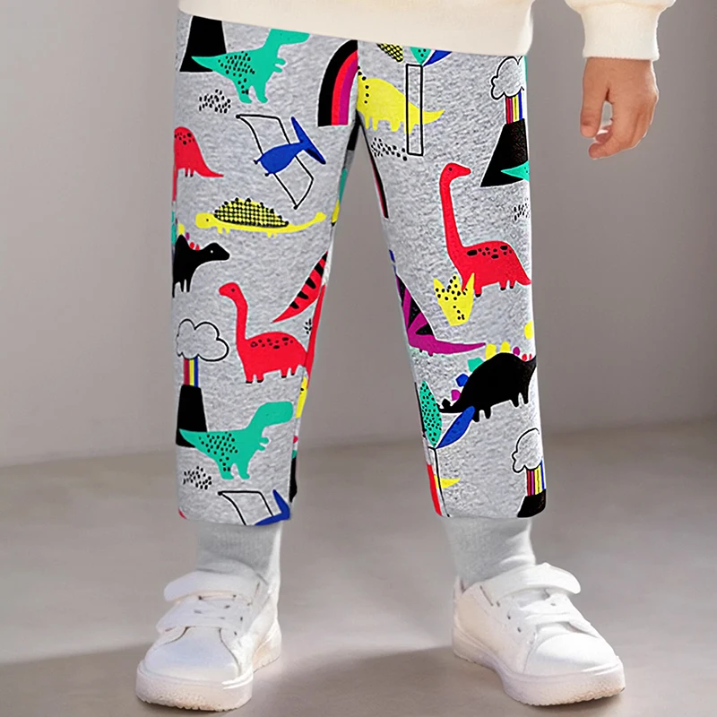 

SAILEROAD 3-8 Years 2025 New Spring Autumn Dinosaur Pants for Kids Little Boys Pants Trousers Casual Sweaterpants Sports Pants