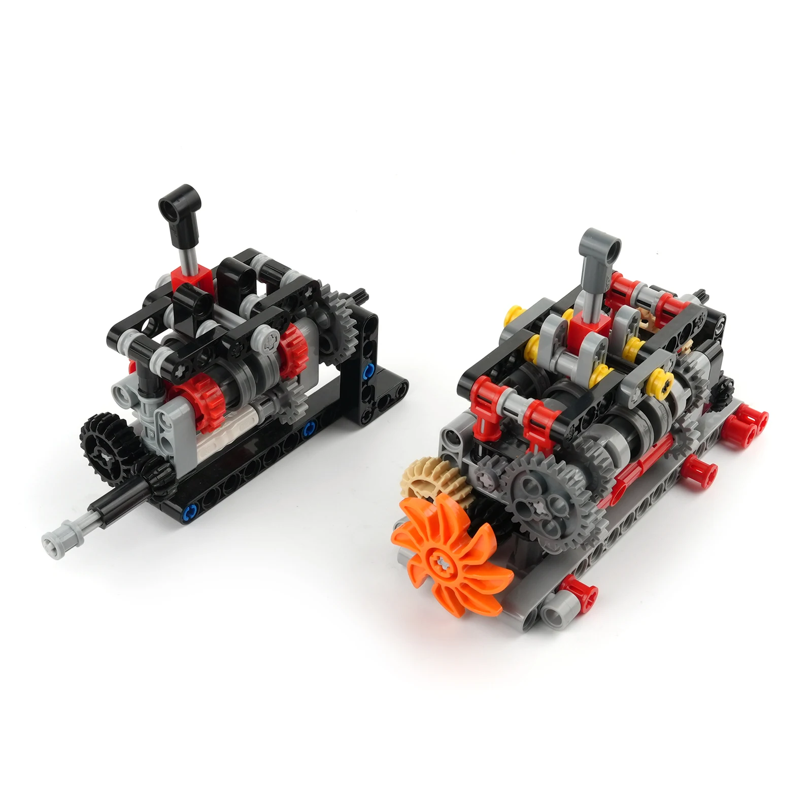 MOC 4/6 Speed Gearbox 5 Speed with Reverse Gearbox DIY Transmission Kit Building Blocks Boys Assembly Toy Technology Car Parts