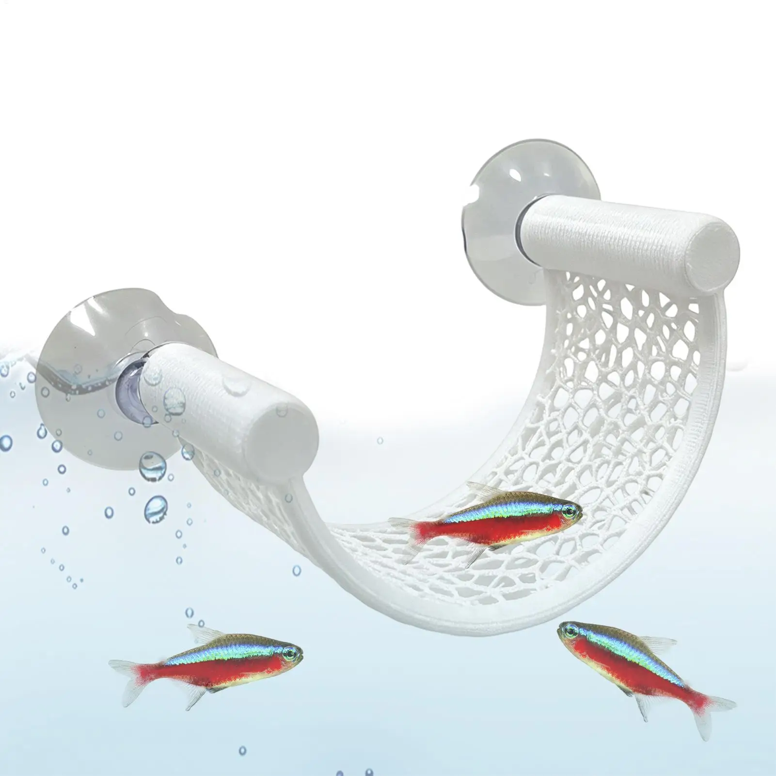 Aquarium Floating Cave Suction Cup Fish Shrimp Hideout Shelter Hammock Feeding Ring  Resting Spot for Betta Aquatic Tank Decor