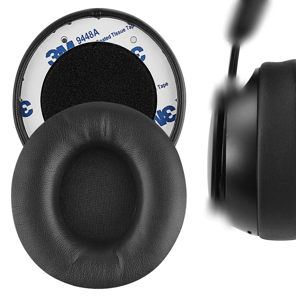 โปรตีนเปลี่ยนแผ่นรองหูฟังหนัง Ear Pads เบาะถ้วยอะไหล่ซ่อมสําหรับ Beats Solo Pro หูฟังไร้สายชุดหูฟัง