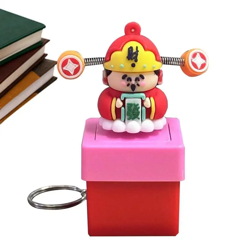 

Подвеска для интерьера, зеркала заднего вида, украшение, Бог богатства, автомобильный кулон со звуковыми световыми эффектами, портативная кнопка, звуковая игрушка для