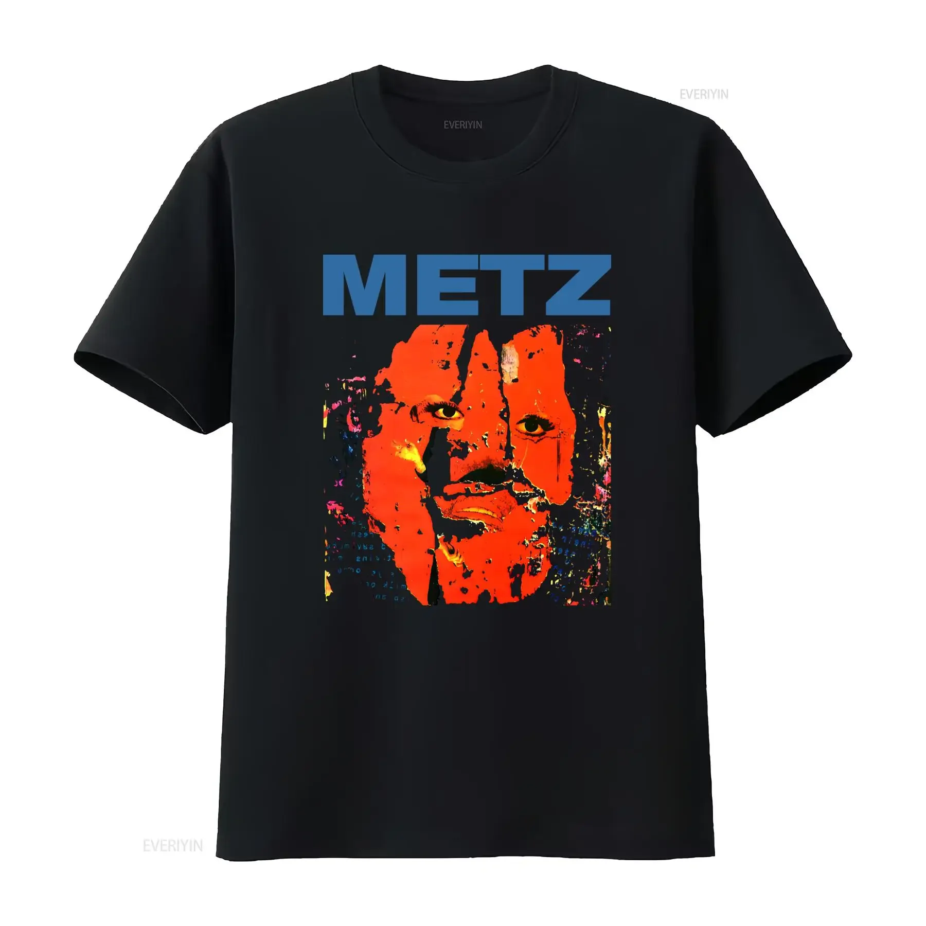 METZ T Shirt Bold Red Face Print with Edgy Design Perfect for Trendy Fashion Statements vintage Washed Versatile Comfortable