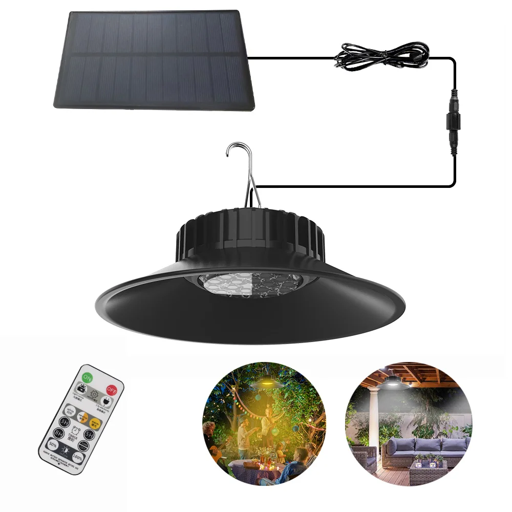 

Solar Pendant Light Outdoor Indoor Garden Street Decoration Lamp Waterproof Yard Camping Remote Control Light Solar Chandelier