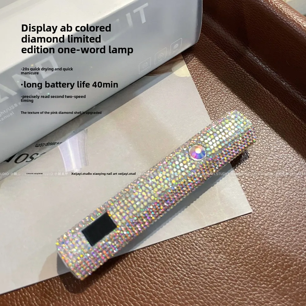 Nail Art Nieuwe kleur diamant UV-lamp met display Draagbare fototherapie UV LED-lamp Mini handlamp Nail Art Tools