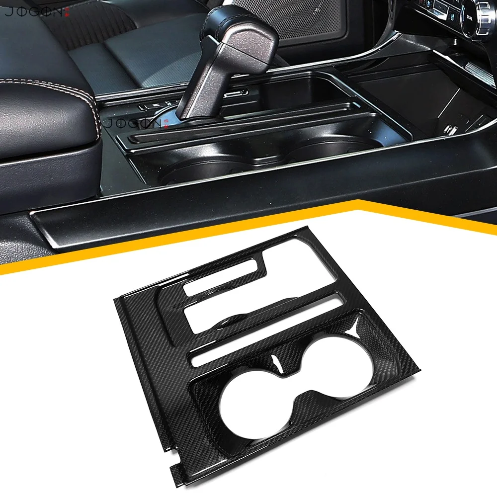 Cubierta de Consola de Fibra de Carbono Real para Ford F-150 Raptor R Lariat Limited Tremor 2021 2022 2023 2024 2025 2026