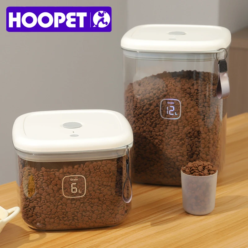

HOOPET Vacuum-Sealed Dog Food Storage Container, Airtight Pet Food Organizer with Modern Minimalist Design, Keep Dry & Fresh, Od