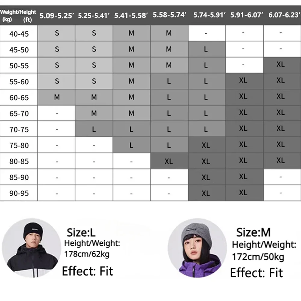 New 2025 Winter Couple Ski Suit Sets Warm Woman Tracksuit Waterproof Windproof Snow Sports Clothes Man Loose Skiing Jacket Pants