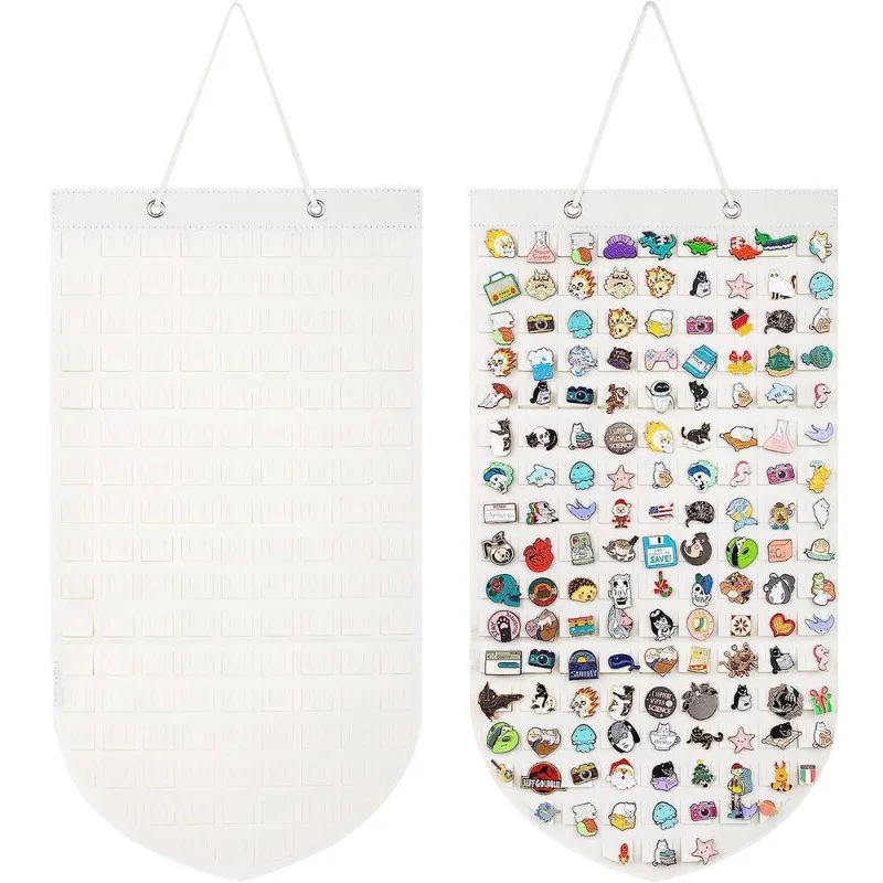 

Enamel Lapel Pin Display Stand, Plain Color Blank Cotton Wall Banner, Jewelry Collection Hanging Brooch Pin Storage Organizer
