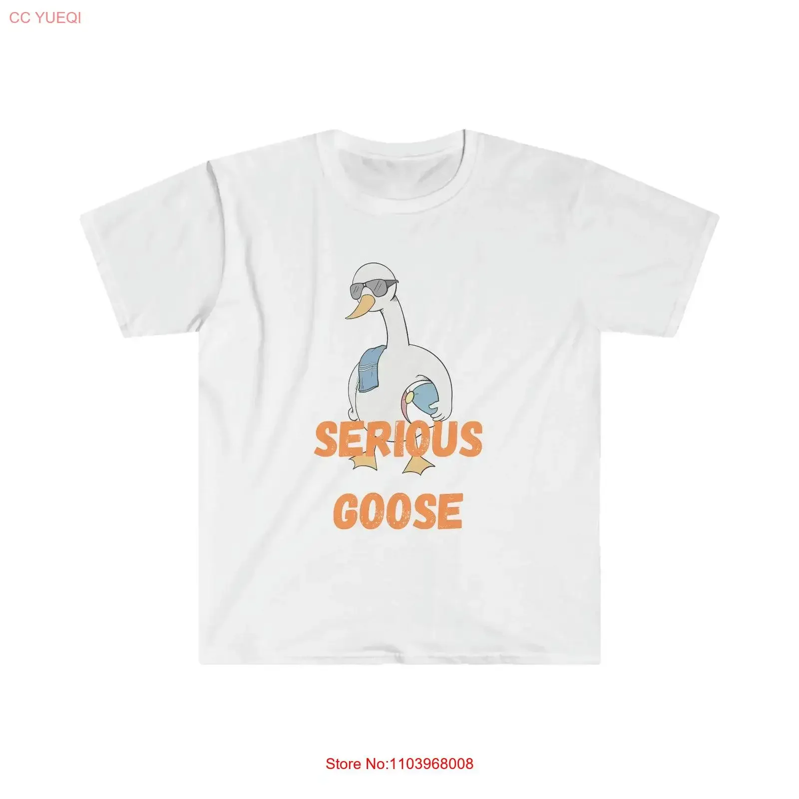 Serious Goose Softstyle t-shirt vintage lavé vêtements de créateur unisexe décontracté légèrement streetwear étiré confortable