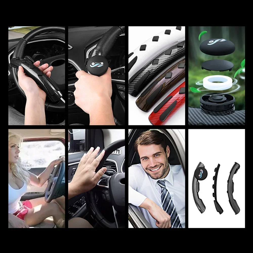 for Tesla Model 3 FSD Autopilot Assistance Artifact Car Steering Wheel Booster Ball Universal Carbon Color