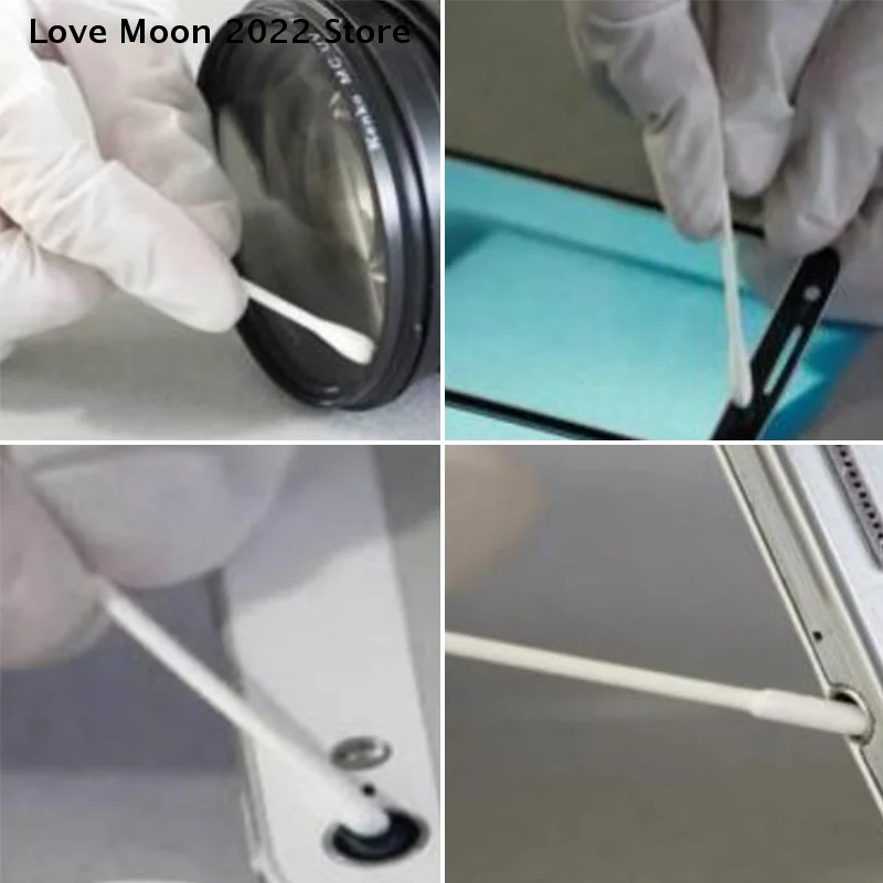 

【LM】50/100pcs Dust Free Cleaning Swab Cotton Stick Headphone Charge Port Accessories
