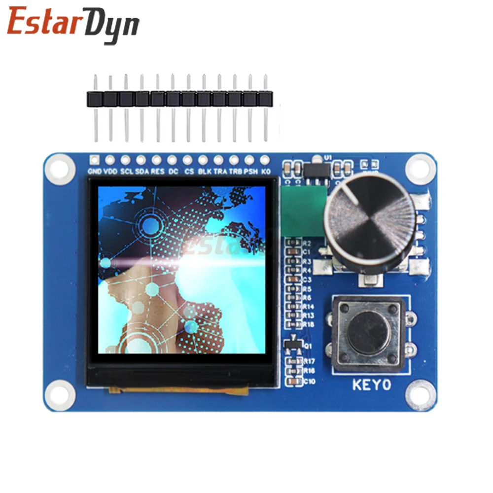 1.54 inch TFT LCD Display Module with EC11 Rotary Encoder Button, IIC/I2C SPI Interface 240x240 for Arduino ESP32 ESP8266 DIY
