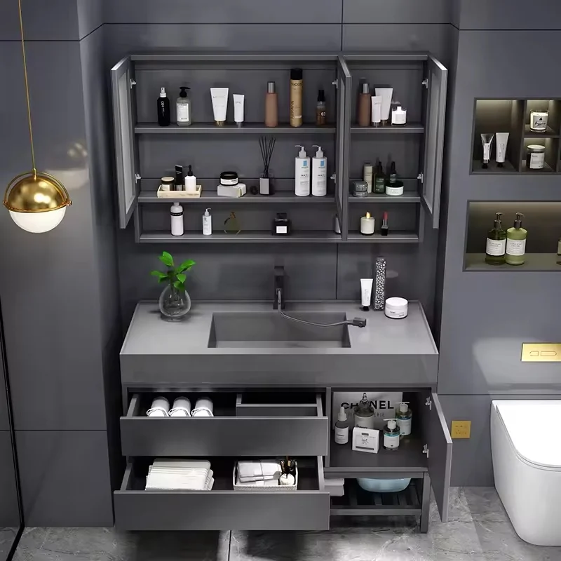 Large matte black wall-mounted bathroom cabinet 36 inches unique standing american bathroom vanitys set