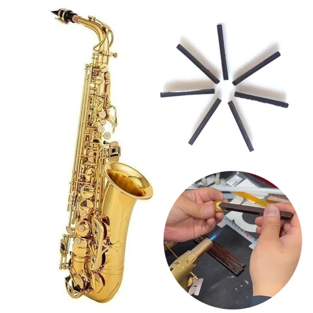 Shellac.Saxophones Shellac Stick, High pitch, alto, tenor, clarinet, special hot melt adhesive for leather pads,Maintenance part