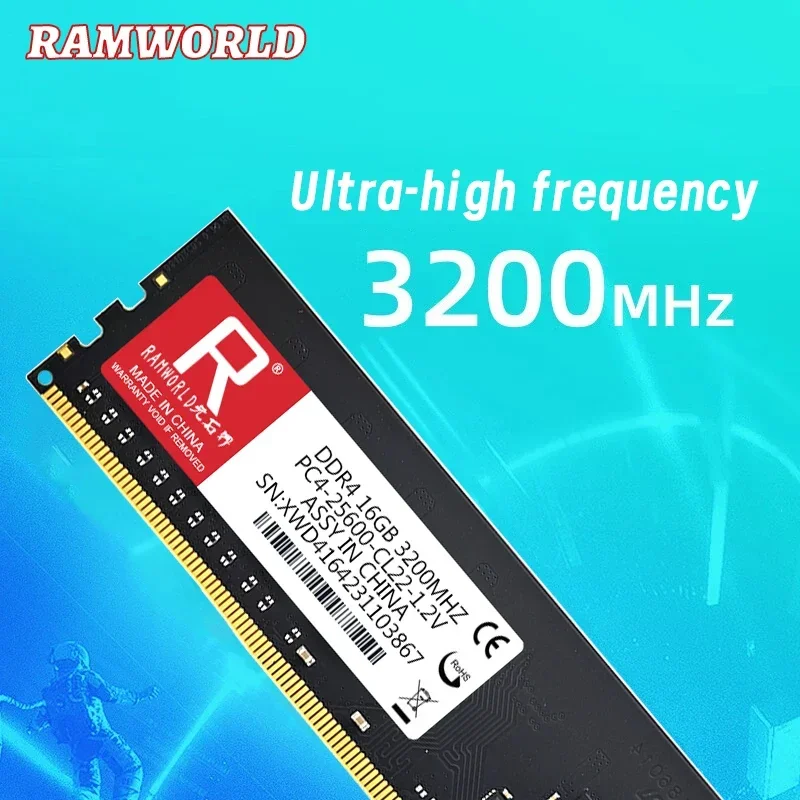 RAMWORLD DDR4 16GB 8GB2400MHz 2666MHz 3200MHz 1.2V  DIMM  Computer Memoria Ram