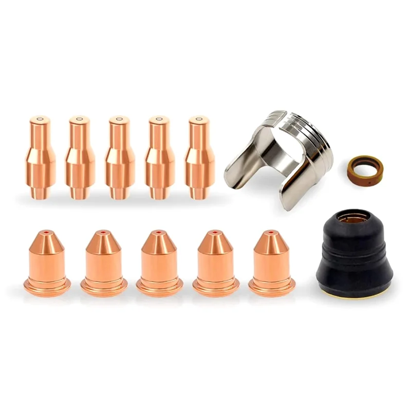 ABJO-consumibles de corte por Plasma punta 56576 electrodo 56811 56255 adecuado para carga portuaria cortador de Plasma de titanio 45A 13 piezas