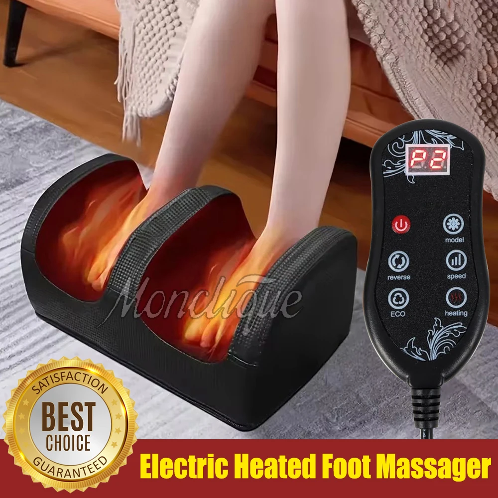 3D Roller Electric Foot Massager Heated Vibration Cordless Ankle Wrap Portable Leg Care Relaxation Pad For Home Office Women Man