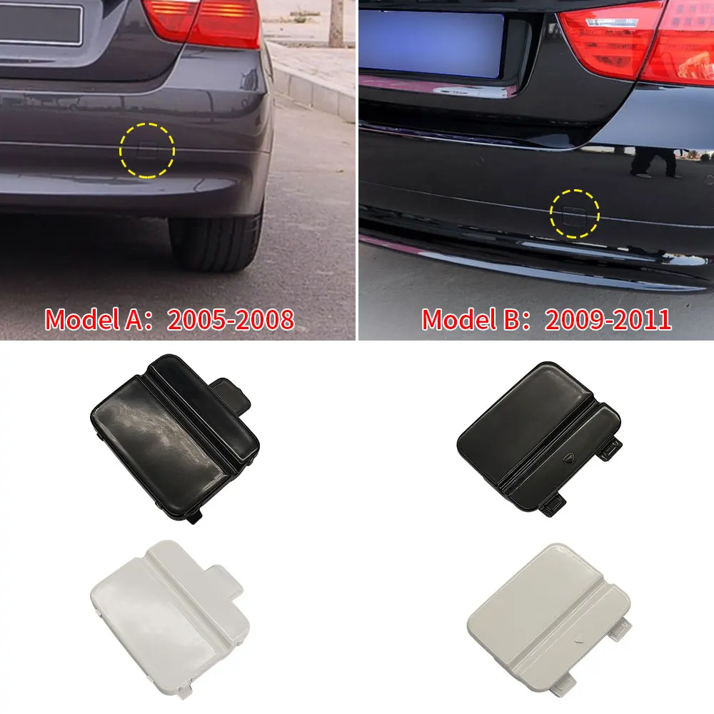 For BMW E90 Car Rear Bumper Tow Hook Cover Caps With Color Black White Silver Red for BMW E90 3 Series 318 320 323 335 2005-2011