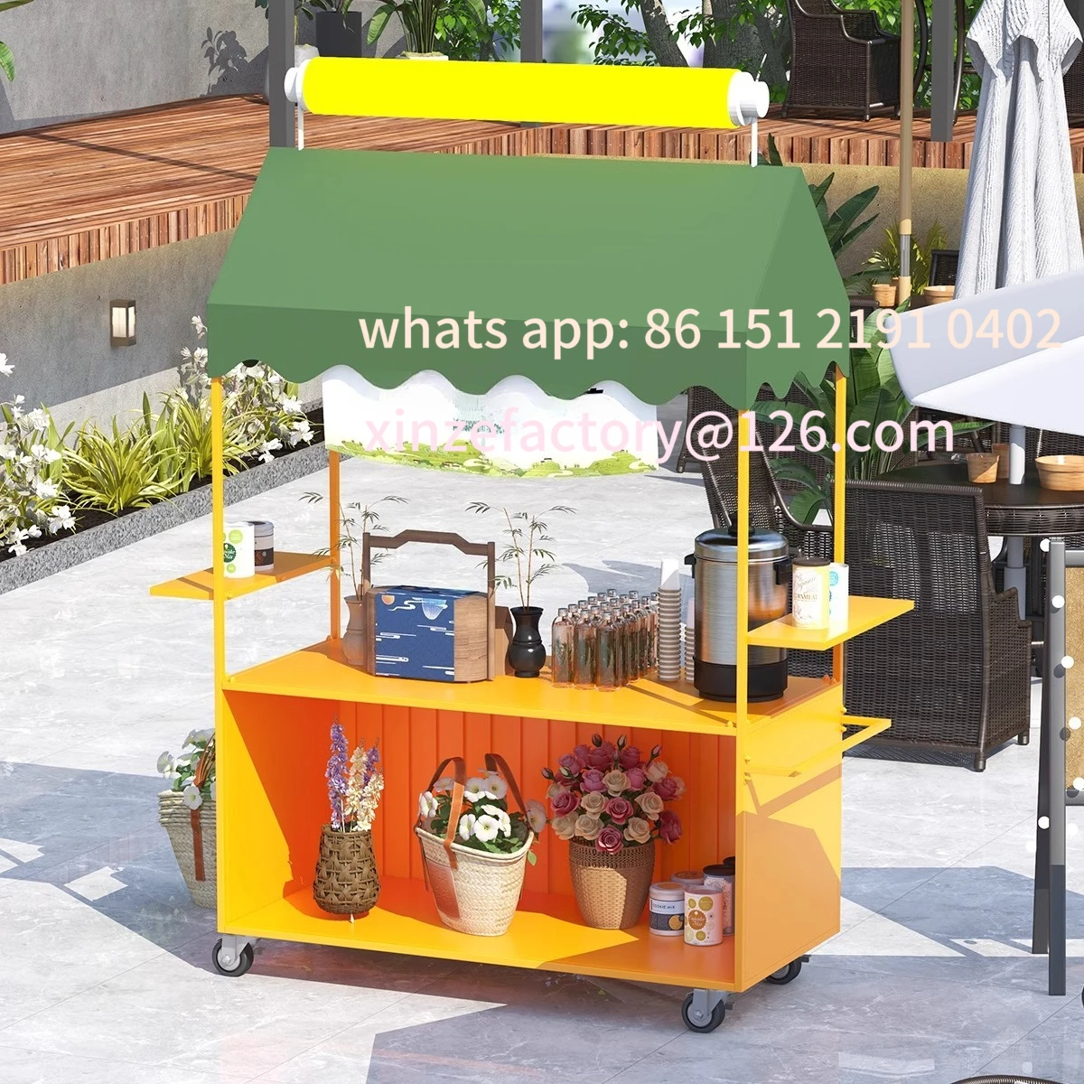 Customizable Convenient Mobile Food Cart Snack Cart Roadside Stall Trolley Outdoor Night Market