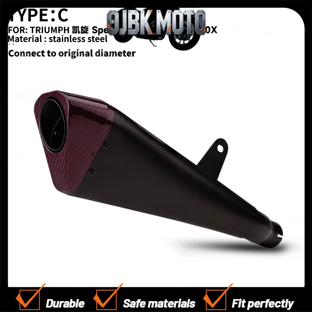 【Perfect fit】For Triumph Scrambler400X modified mid-rear exhaust pipe, the sound is deep, rich and powerful