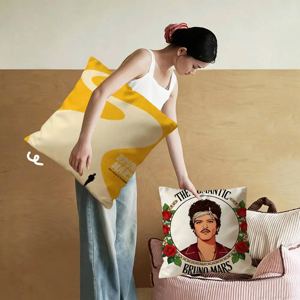 Singer Bruno Mars The Romantic Maple Design Cushion Cover Happy Autumn Harvest decor Holiday Decorati Pillow Cover