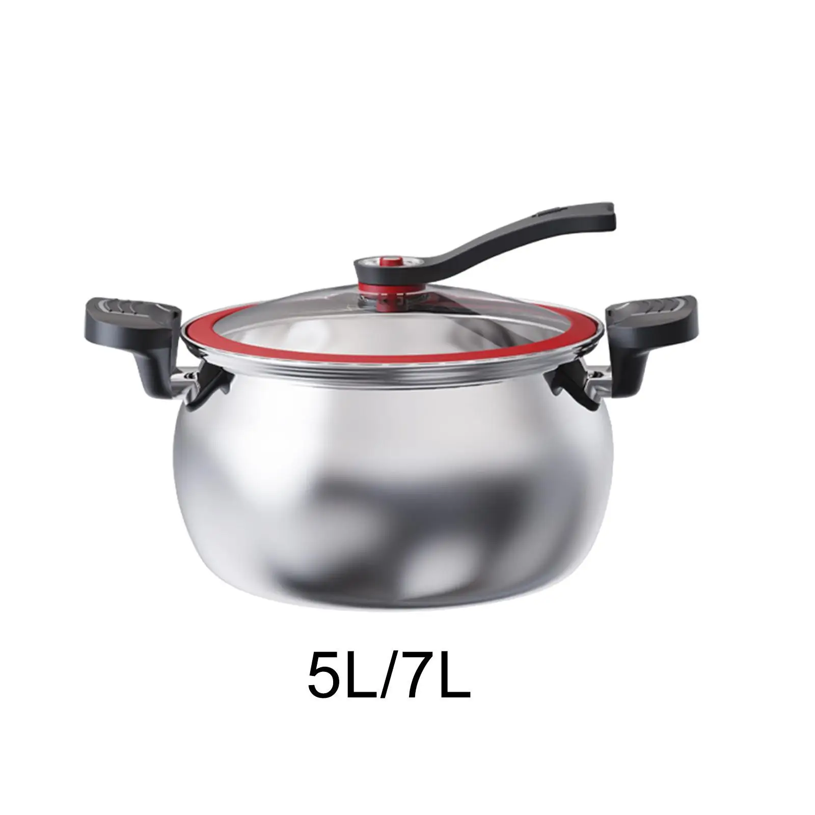 Large Capacity Pressure Cooker Stainless Steel Cookware Micro Pressure Pan for Camping Kitchen Household Commercial Outdoor