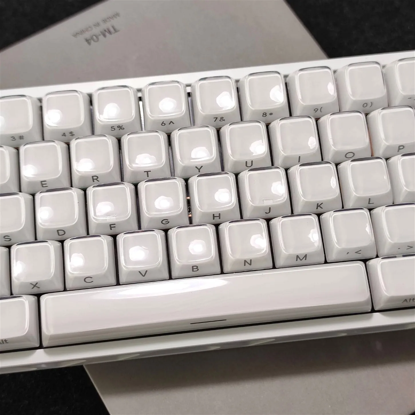 

132 Keys CBSA Jelly Crystal Keycaps PC+PBT Side Printed Keycap Set for Cross Switch Magnetic Axis Mechanical Keyboard Wooting