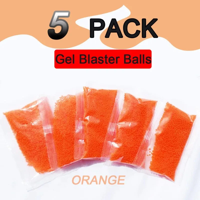 5 pacote 50000 pçs bolas de gel blaster munição contas de água para armas blaster m416 ak47 armas de brinquedo balas jogos ao ar livre
