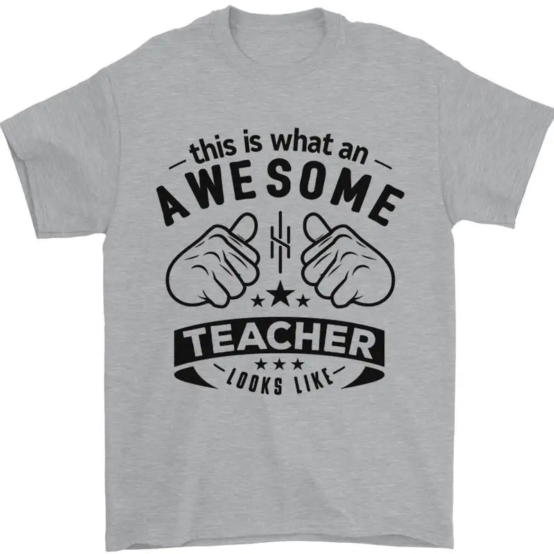 

Забавная мужская футболка Awesome Teacher Look Like Teaching, 100% хлопок