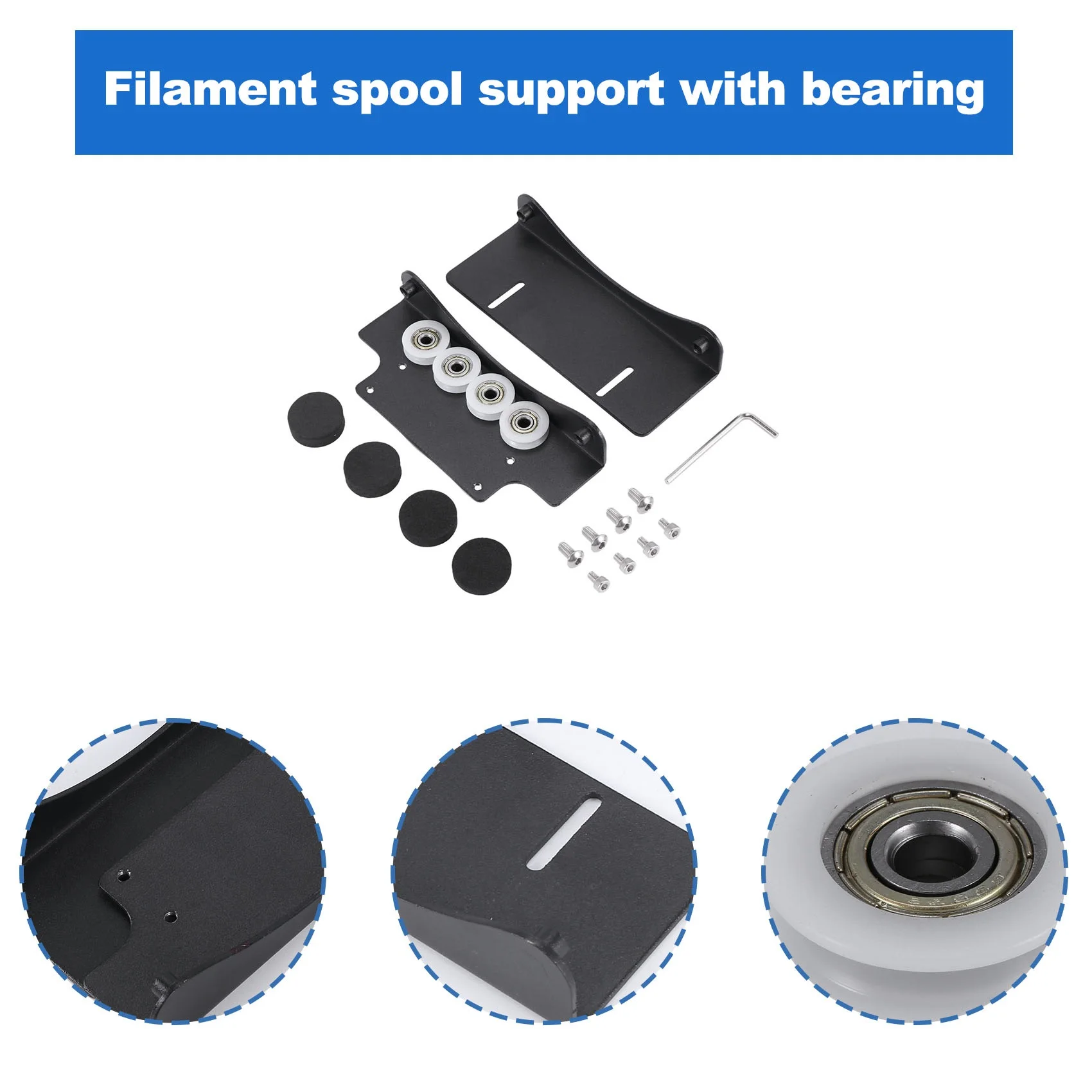 3D Printer Filament Holder Extra Smooth 3D Filament Spool Holder With Bearing For Ender3 Ender3s Ender-3PRO CR-10 CR-10S