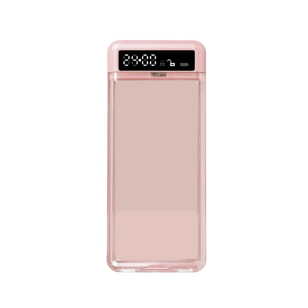 New Portable Phone Lock Box with Timer Transparent Lid LCD Display Phone Locker Storage Box Self-Control 24 Hours Phone Box ADHD