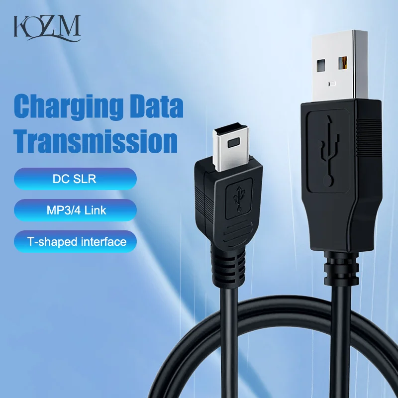 V3 Port 5P Data Cable Trapezoidal T-port Charging Cable 80CM USB Data Cable Suitable For Mobile Phone Camera Data Transmission