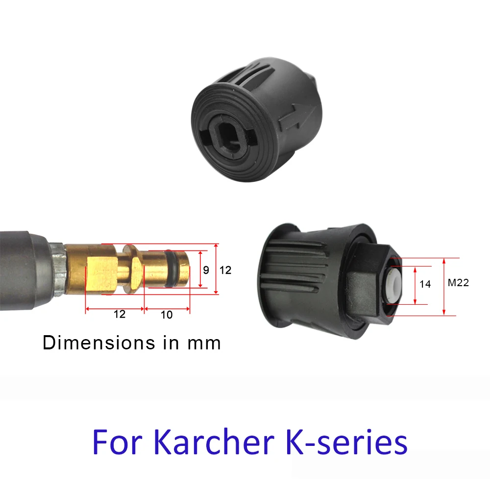 Druck Washer Schlauch Stecker Converter Power washer outlet adapter M22 für Karcher Nilfisk Stihl Hochdruck Waschmaschine Schlauch