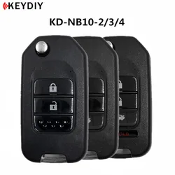 5pcs,KEYDIY 2/3/4 Buttons NB10-2/3/4 KD900/KD-X2/KD MINI/KD-MAX Key Programmer NB Series Multifunction Remote Car Keys for Honda