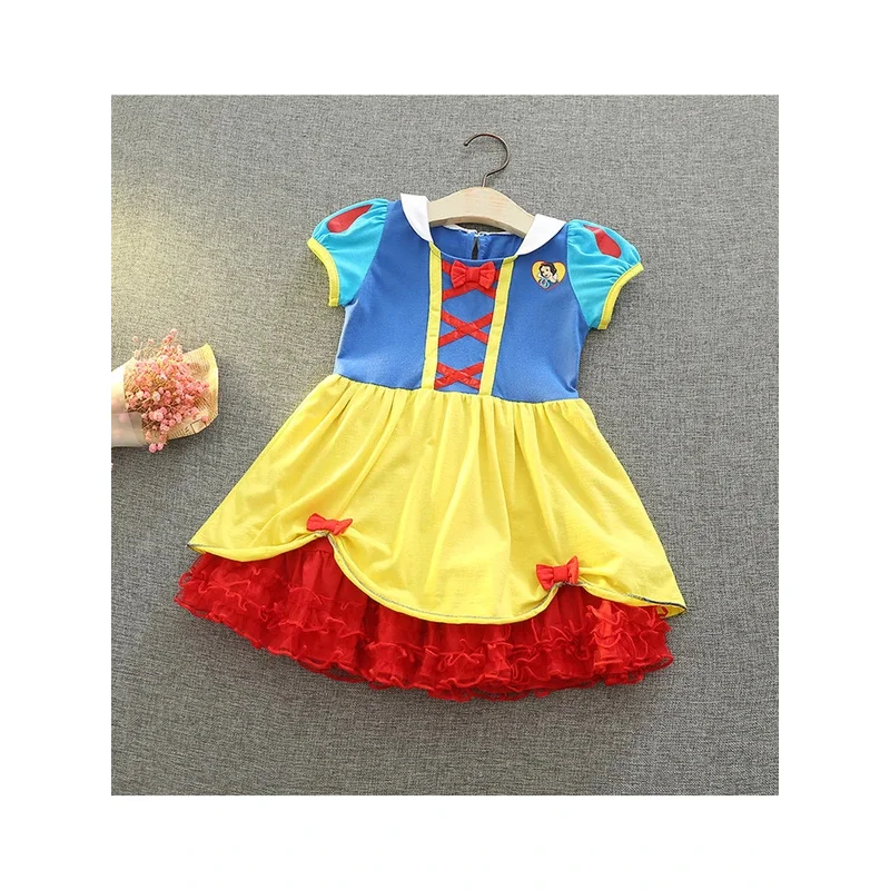 

Baby's Flower Knit Design Elegant Cotton Dress, Pastoral Style Puff Sleeve Dress, Infant & Toddler Girl's Clothing For Summe