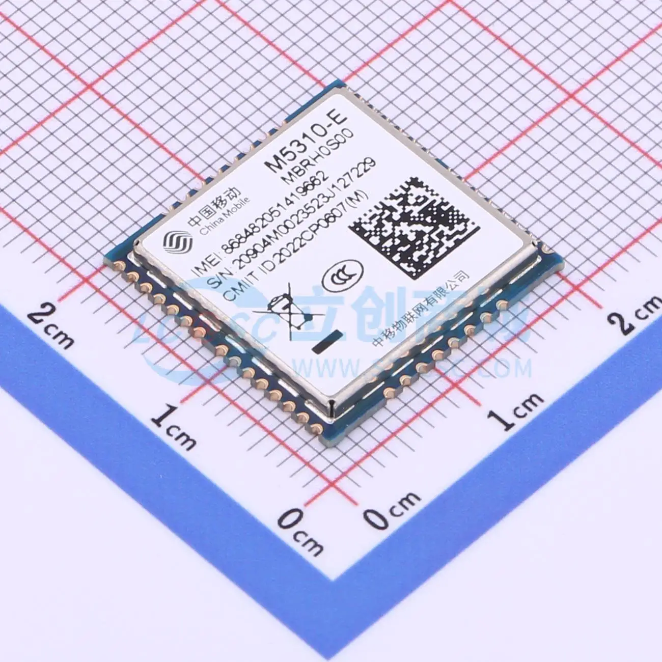 2pcs M5310-E-BR SMD 19x18.4mm NB-IoT PWM I2C UART SPI GPIO ADC 2.1V 4.2V Cellular LTE Communication Module for Smart Home System