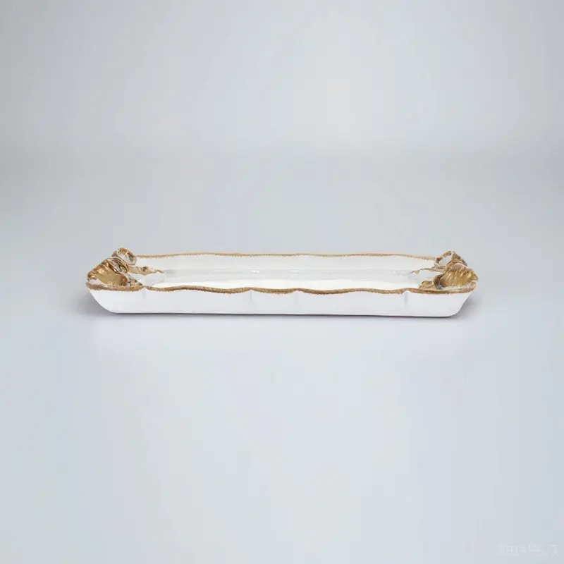 

Rectangular Resin Fruit Plate Serving Tray for Dessert Snacks Candies Nuts Dry Fruit Coffee Table Decorative Storage Tray