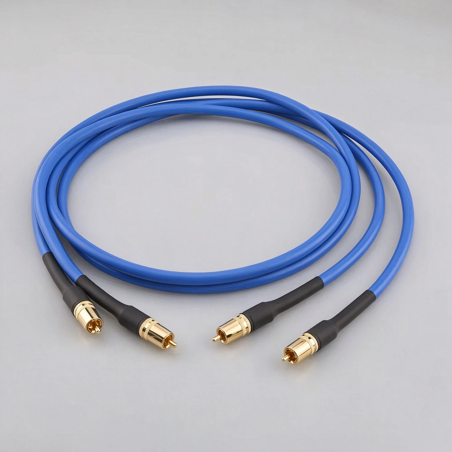 Pair HiFi Interconnect Cable for CD Play AMP Audio RCA Cable with Gold Plated RCA Jack