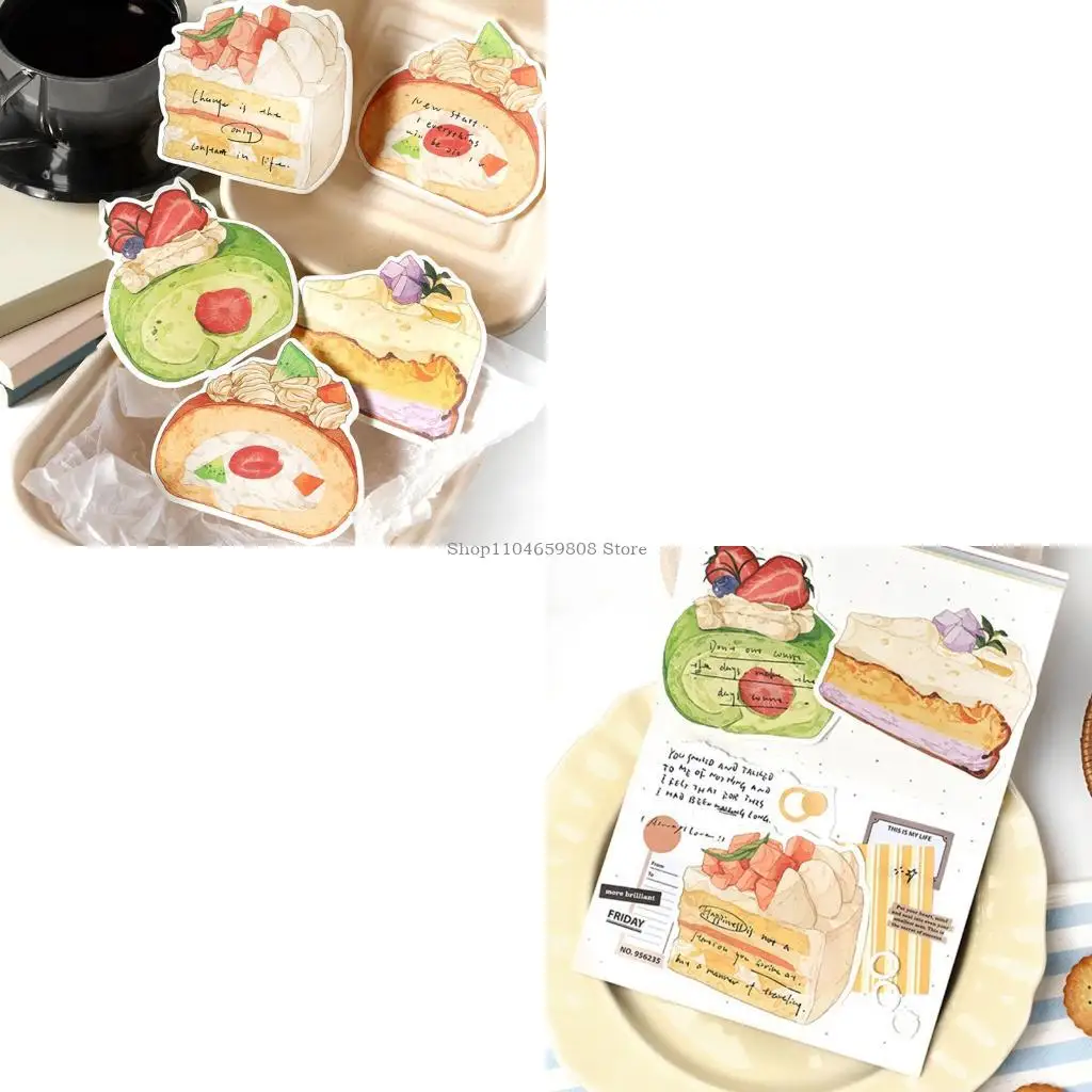 

Sweet Station Series Stickier Note Lovely Memos Pad Cake Note Pad for Student