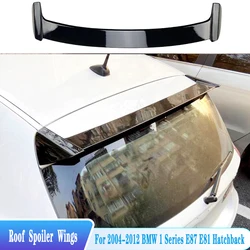 For 2004--2012 BMW 1 Series E87 E81 Hatchback Rear Trunk Lid Roof Spoiler Wings ABS Plastic Black Exterior Body Kit Accessories