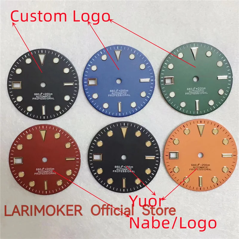 

Часы LARIMOKER 29 мм с заводной головкой и окошком даты, часы девять о, стерильные, циферблат, правые, NH 35 NH36 MoveMent
