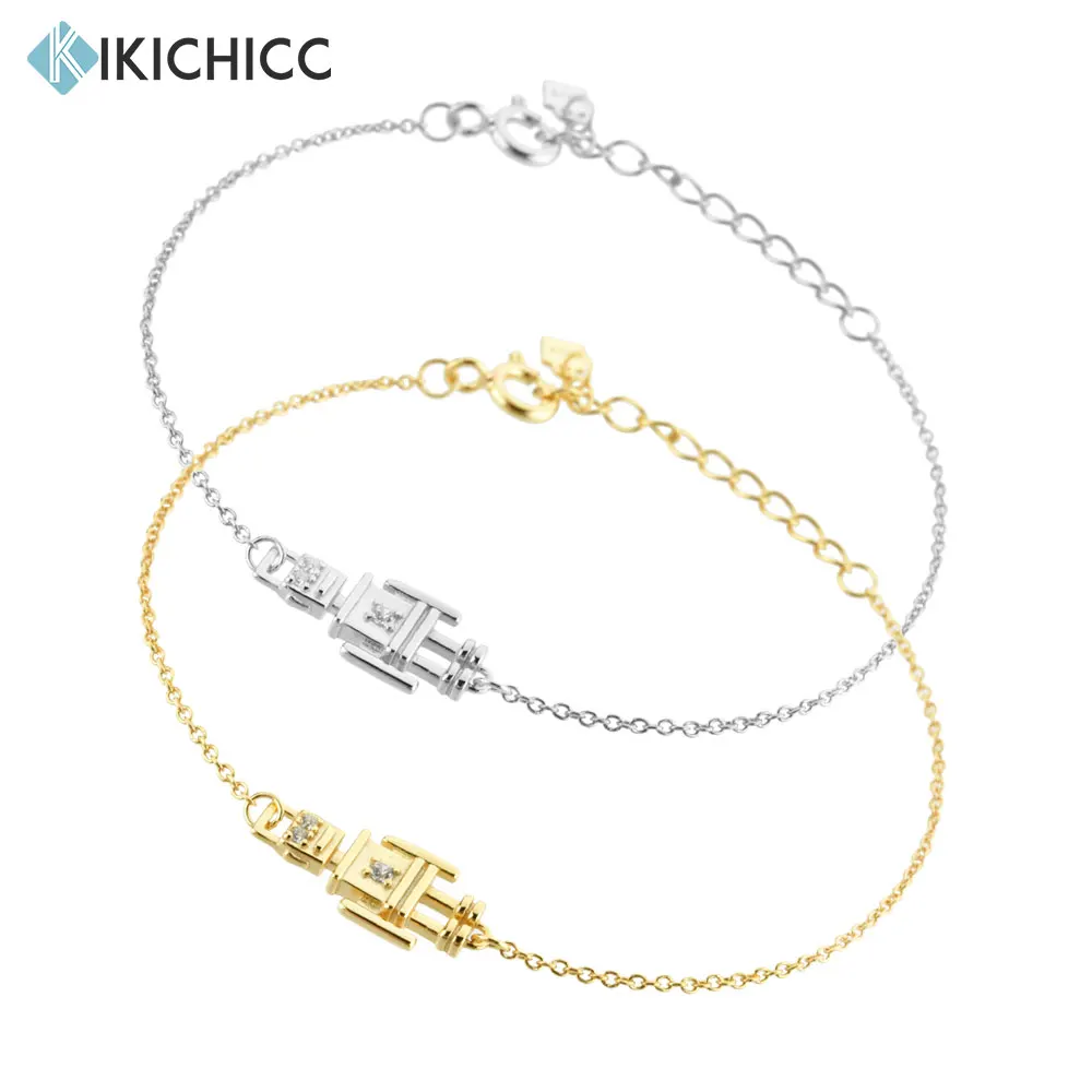 

KIKICHICC 925 Sterling Silver 2022 Super Future Robot Charm Bracelet Zircon CZ Animal Women Wedding Party Luxury Fine Jewelry