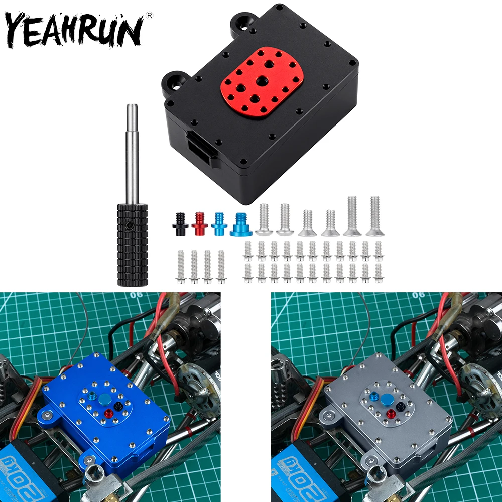 

YEAHRUN алюминиевый ячейка приемника/электрическая коробка/топливный бак для 1/10 RC гусеничного автомобиля SCX10 имитация топливного бака электрическая коробка