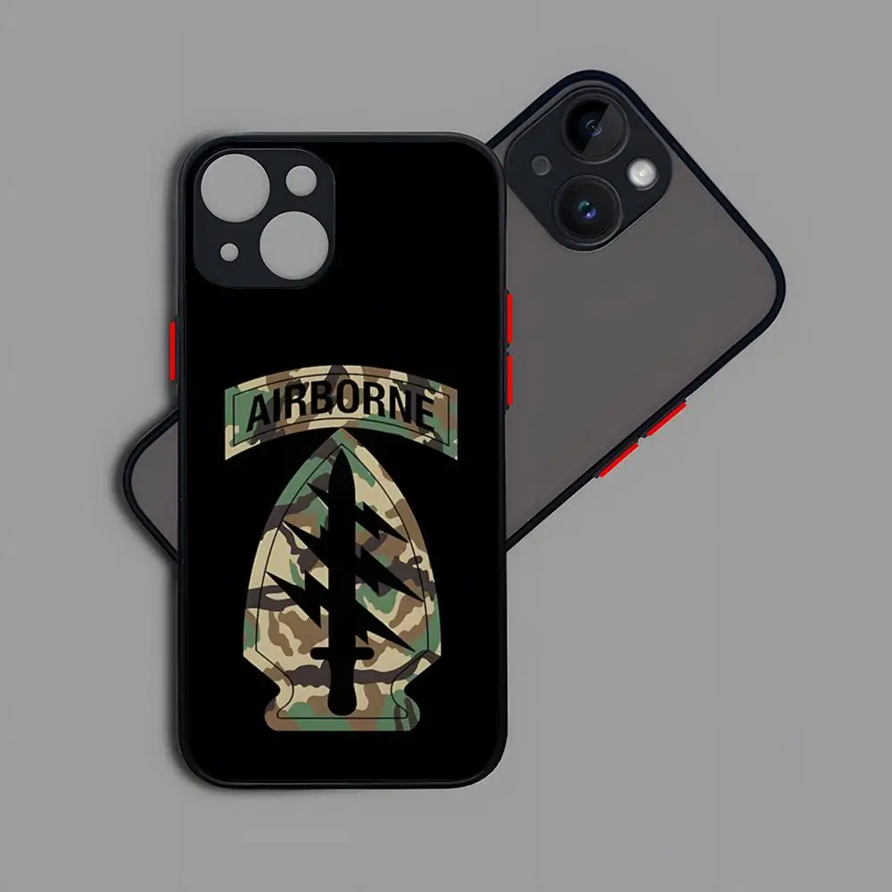 Delta Force Special Forces Army Phone Case Matte Transparent For 15 iPhone 12 11 13 Pro Max X XR XS 8 SE Mini Plus Luxury Cover