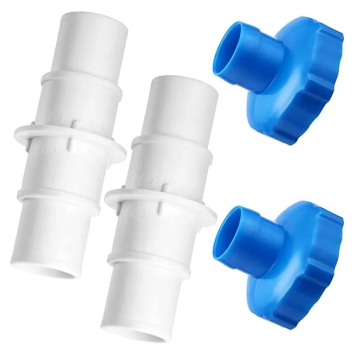 4Pcs Pool Hose Adapter Kit,1-1/4In or 1-1/2In Hose Connector Coupling and 11238 Hose B Adaptor for Pool Vacuum Cleaner